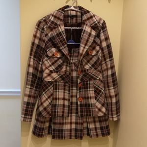 Marc Jacobs wool tweed skirt suit set